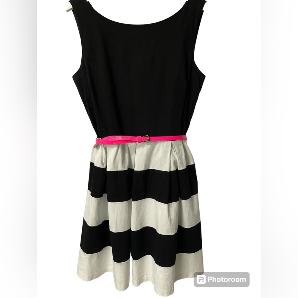 Tiana B Black & White Dress Sz 16